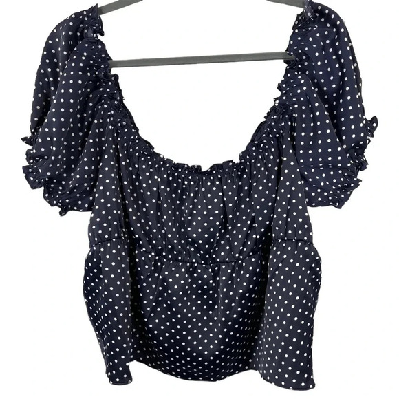 LPA Cecilia Top in Navy Dot XL NWT - Picture 3 of 13